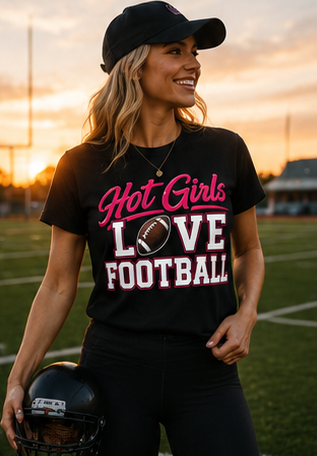 Hot Girls Love Football TShirt