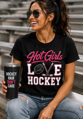 Hot Girls Love Hockey T-Shirt
