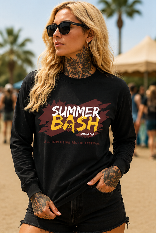Summer Bash Long Sleeve T- Black