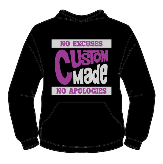 Custom Made 50/50 Hoodie Black