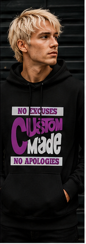 Custom Made 50/50 Hoodie Black