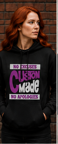 Custom Made 50/50 Hoodie Black