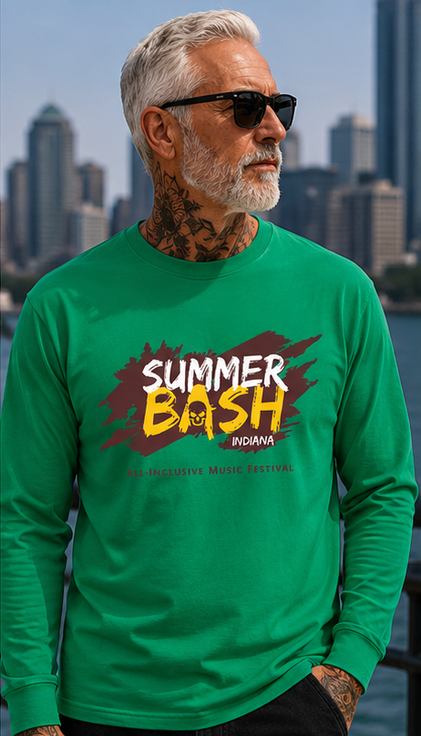 Summer Bash Long Sleeve T- Kelly Green