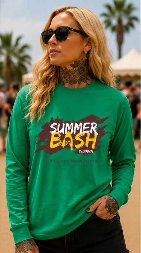 Summer Bash Long Sleeve T- Kelly Green
