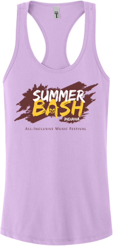 Summer Bash Logo Women's Racerback Tank- Purple