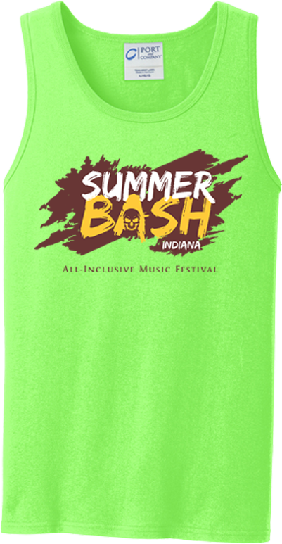 Summer Bash Men's Tank Top- Neon Green