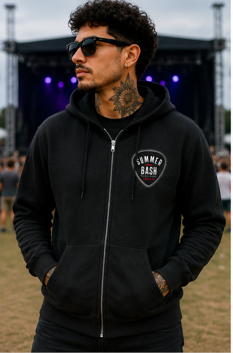 Summer Bash Guitar Pic Full Zip Hoodie