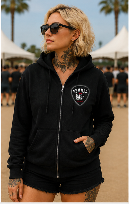 Summer Bash Guitar Pic Full Zip Hoodie