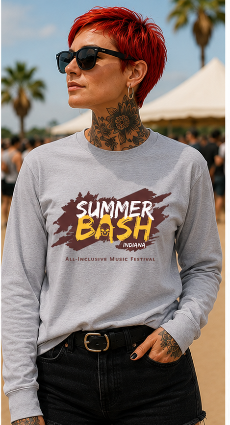 Summer Bash Long Sleeve T- Silver