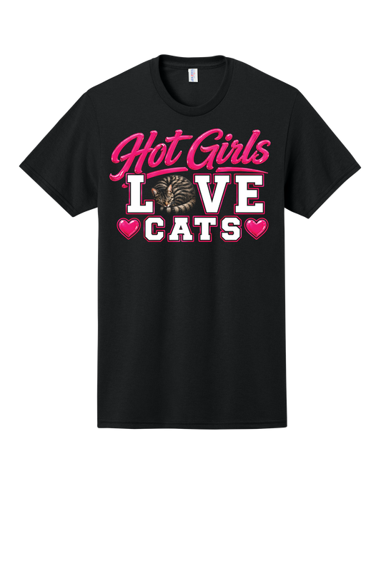 Hot Girls Love Cats T-Shirt