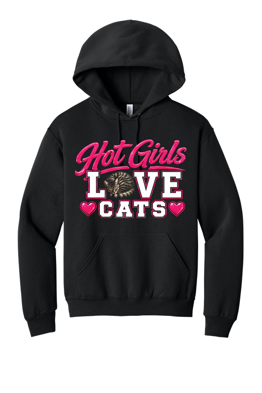 Hot Girls Love Cats Hoodie