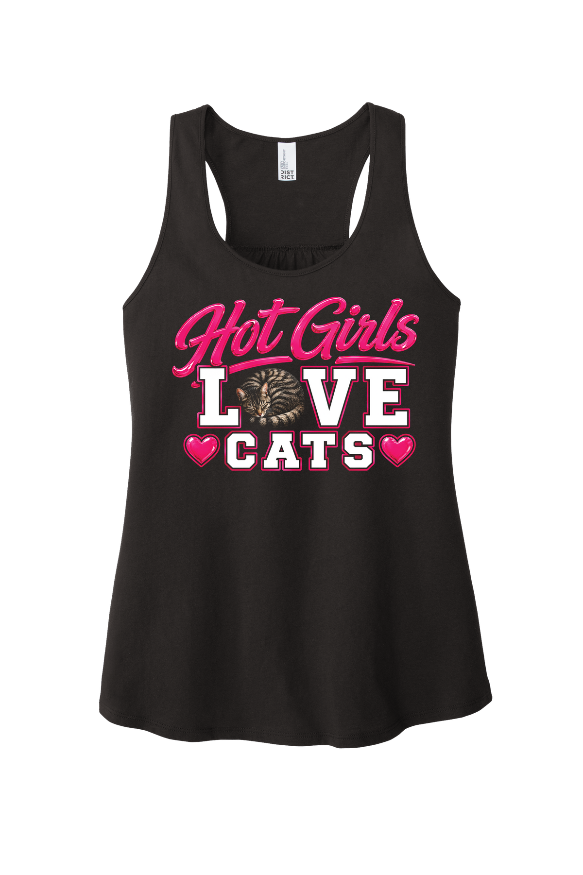 Hot Girls Love Cats Racerback Tank