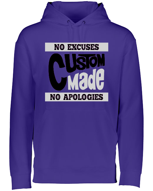 Custom Made Moisture Wicking Hoodie- Purple