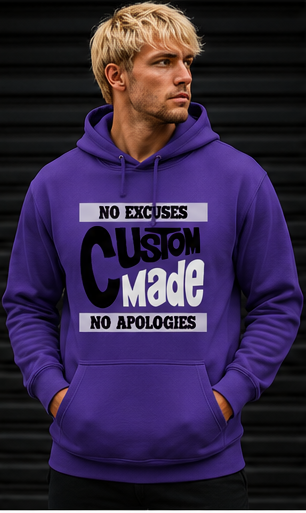 Custom Made Moisture Wicking Hoodie- Purple