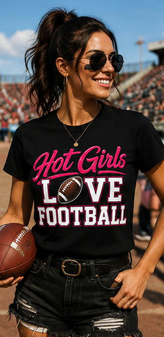 Hot Girls Love Football TShirt