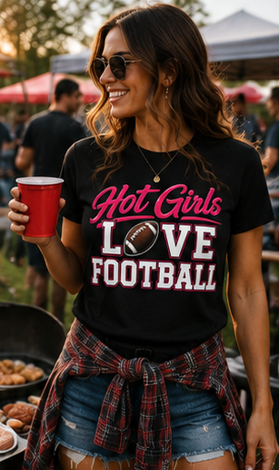 Hot Girls Love Football TShirt