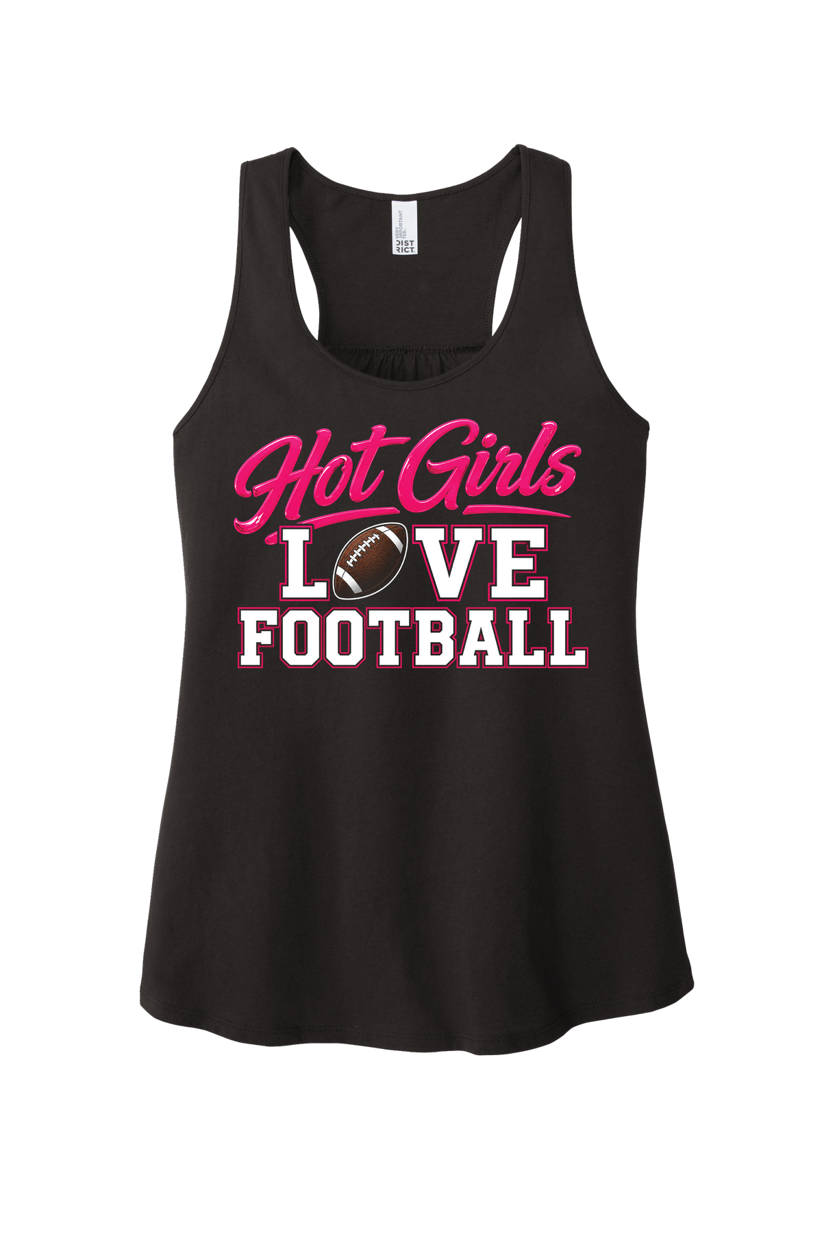 Hot Girls Love Football Racerback Tank