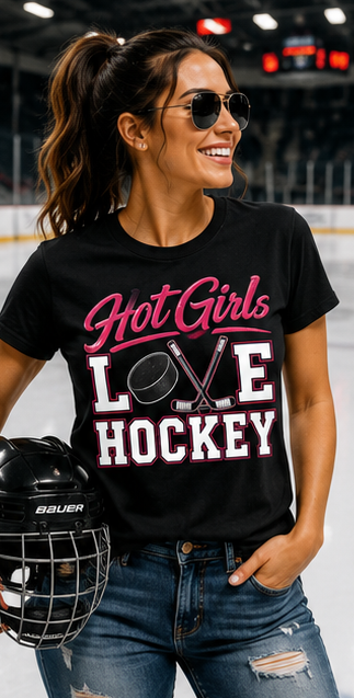 Hot Girls Love Hockey T-Shirt