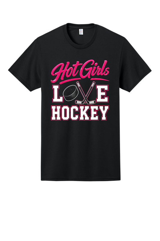 Hot Girls Love Hockey T-Shirt