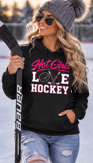 Hot Girls Love Hockey Hoodie