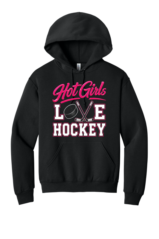 Hot Girls Love Hockey Hoodie