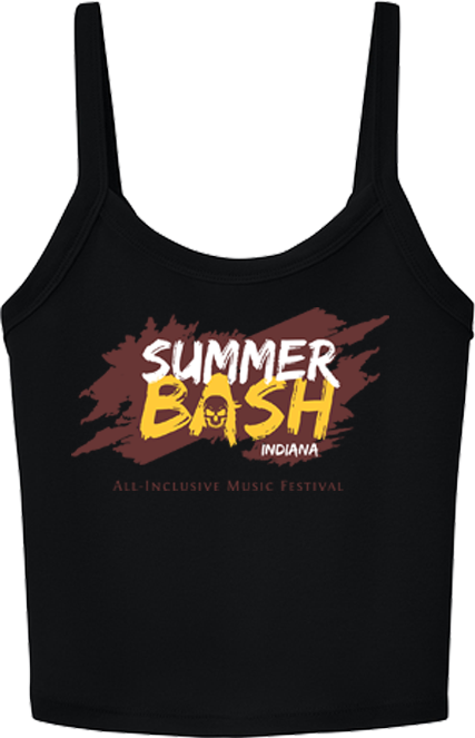 Summer Bash Logo Baby Doll Tank- Black