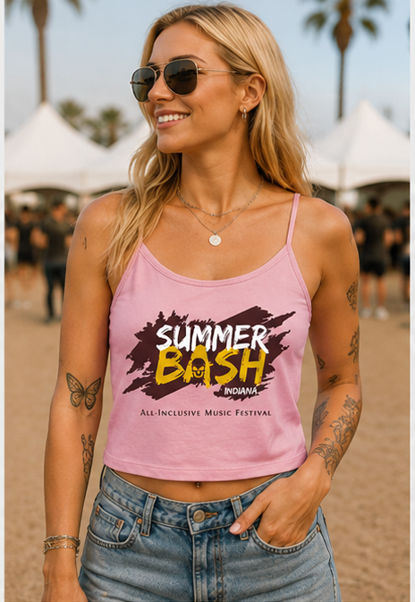 Summer Bash Logo Baby Doll Tank- Pink