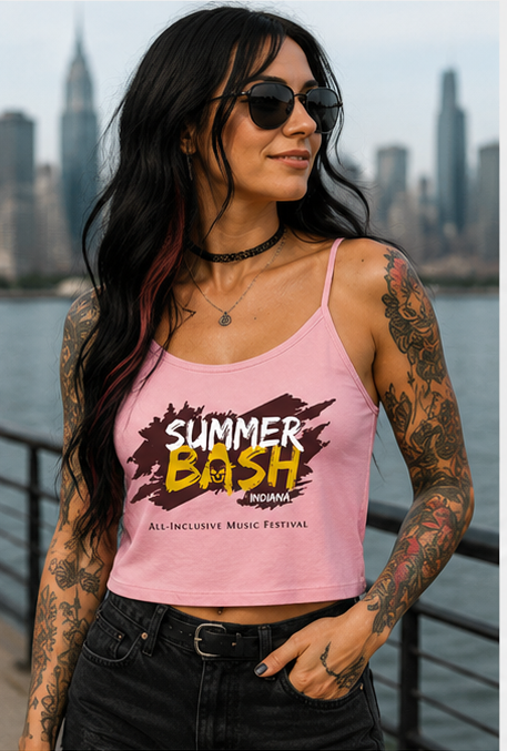 Summer Bash Logo Baby Doll Tank- Pink