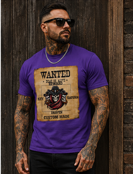 WANTED: Eric Draven Pro Wrestling T-Shirt Purple