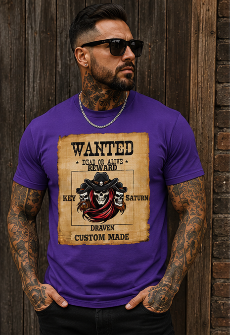 WANTED: Eric Draven Pro Wrestling T-Shirt Purple