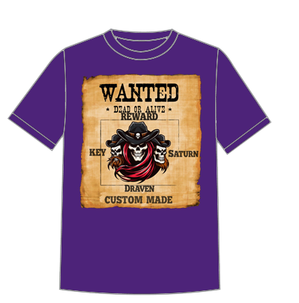 WANTED: Eric Draven Pro Wrestling T-Shirt Purple