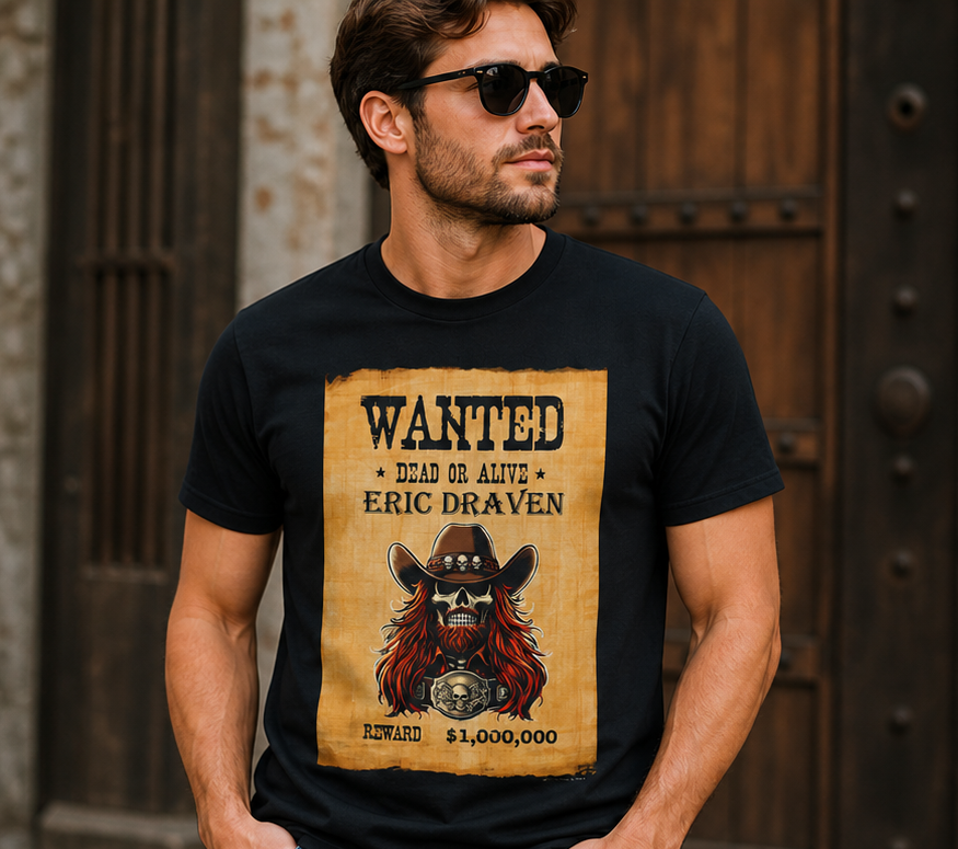 WANTED: Eric Draven Pro Wrestling T-Shirt